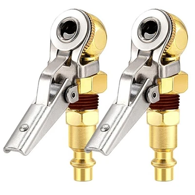 14 Inch Ball Inflator Pump Valve Connector Brass for Air Tire Inflation - Image 1 of 3