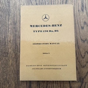Betriebsanleitung Mercedes Benz Type 170 Da Db Edition E Instruction Manual - Picture 1 of 8