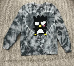 Badtz-Maru Tie-Dye Men's Crewneck Sweatshirt Gray Size Medium - New with Tags - Picture 1 of 10