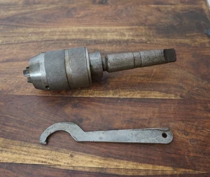 Antique The Horton & Son Co. #4 Chuck #4 Morse Taper & Spanner Wrench - Picture 1 of 13