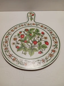 Vintage Kleeblatt Erdbeere Melamin 14" x 10" Schneidebrett Hergestellt in England - Bild 1 von 5