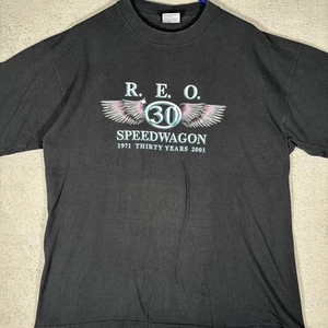 Vintage REO Speedwagon 30th Anniversary Shirt Men’s Size XL Black Albums - Picture 1 of 9