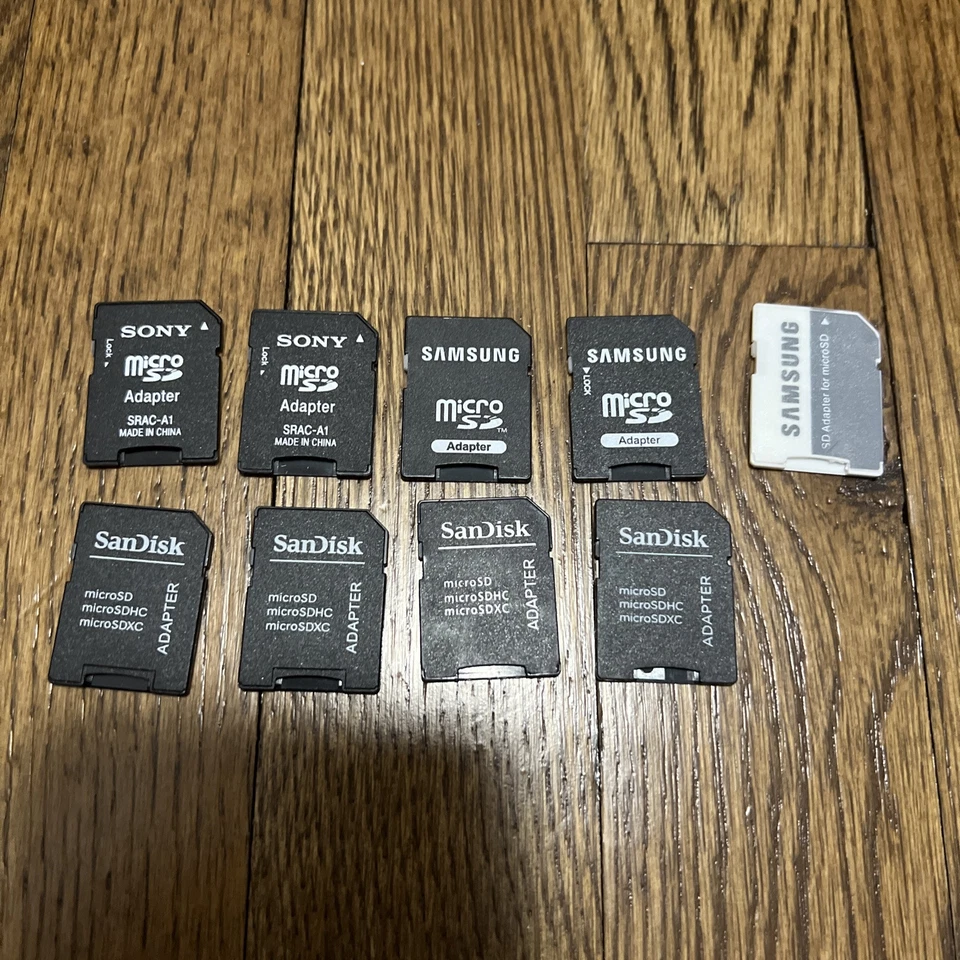 Pack Of 9 SD to MicroSD Adapters • Sony, Samsung & SanDisk Brands - Image 1 of 1