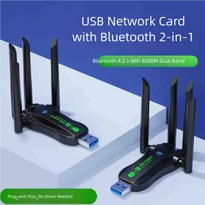 1300Mbps WiFi6 Network Card 2.4G/5Ghz Dual Band WiFi Receiver Universal - Zdjęcie 1 z 7
