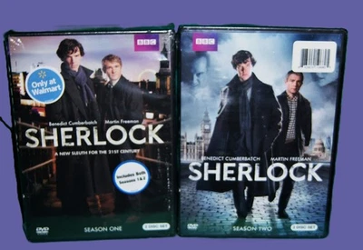 NEW BBC SHERLOCK COMPLETE 1ST FIRST 2ND SECOND SEASON ONE & TWO TV DVD LOT - Image 1 of 3