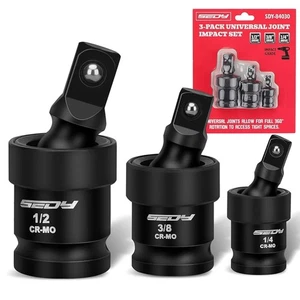 Impatto Giunto Universale Presa Girevole Set 3 Pezzi 1/5,1 cm 3/20,3 cm 1/10,2 cm - Foto 1 di 7