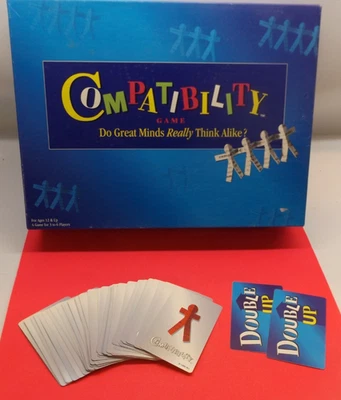 Compatibility Game Replacement Pieces - 52 Gray/White Cards + 2 Double Up - Image 1 of 3