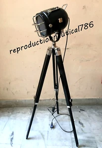 Handmade Marine Studio Searchlight Nautical Tripod Floor Lamp Home Decor Gift - Picture 1 of 7