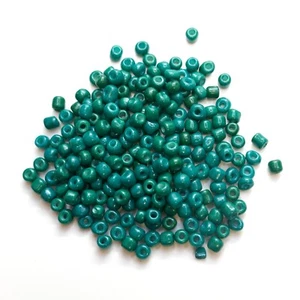 Opaque Glass Seed Beads 4mm 6/0 Teal Green 50g/Approx 505pcs Jewellery Craft - Picture 1 of 4
