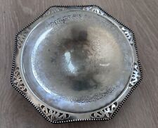 Vintage Silver Pedestal Dish|Marked 1665