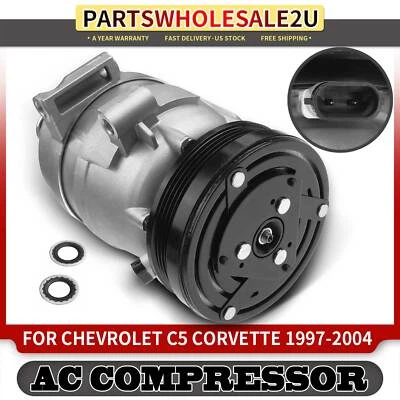 AC Compressor w/Clutch & Pulley for Chevrolet Corvette 1997-2004 V8 5.7L 1137008 - Image 1 of 4