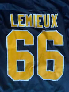 CCM Replica Hockey Jersey Pittsburgh Penguins #66 Mario Lemieux Mens Size XL - Picture 1 of 7