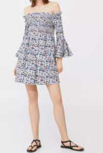 robe bleu electrique mango