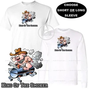 Camiseta personalizada King of the Smoker Grill hombre o papá cerdo cerdo cerdo - S-3X - Imagen 1 de 5