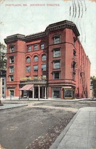 Postcard ME: Jefferson Theatre, Portland, Maine, Antique DB Posted 1910 - Picture 1 of 2