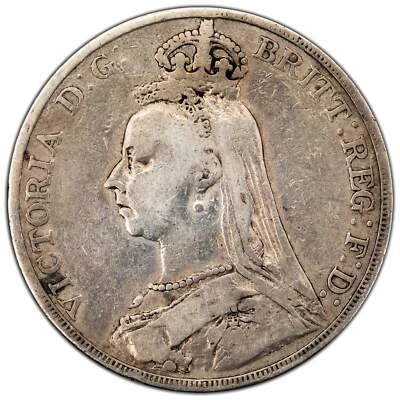 Great Britain 1890 Crown Silver Coin KM #765 - Изображение 1 из 2