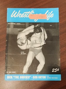 Cubierta vintage de la revista Wrestling Life octubre de 1955 de Len Rossi - Imagen 1 de 2