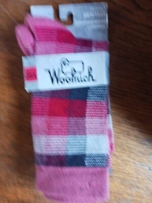 Woolrich Calcetines Pequeños S Cuadros Lana de Cordero Merino Mujer Crew Azul Rojo Foto 1 de 2