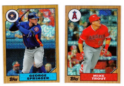 2017 TOPPS '87 SILVER PACK CHROME UPICK TROUT SPRINGER STANTON KERSHAW BRYANT - Image 1 of 4