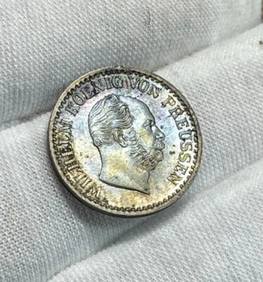 1868 German State One Groschen Silver Coin Excellent Condition - Image 1 of 4