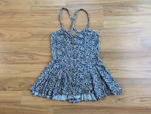 Free People Strappy Tank Top Womens Large Cami Floral Boho Flowy Cottagecore C2 - Picture 1 of 10