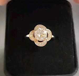 Bella Luce 3.39ctw Rhodium/925 & Eterno 18K Rose Gold Ring w/ Sim Diamonds Sz 8 - Picture 1 of 9