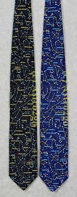 CONECTA LOS PUNTOS-CONSTELACIONES ESTRELLAS ASTRONOMÍA ESPACIAL CIENCIA Corbata de Seda Alynn Foto 1 de 4