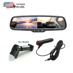 4.3'' OEM Rear View Mirror Monitor with Cigarette lighter power adapter Switch - Picture 1 of 15