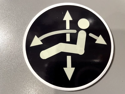 BELMONT DENTAL CHAIR POSITION LABEL FOR FOOT CONTROL BEL20, BEL10, BEL7