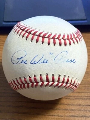 PEE WEE REESE 3 FIRMADO AUTOGRAFIADO ¡SOLO BÉISBOL!  ¡Dodgers!  HOF! Foto 1 de 2