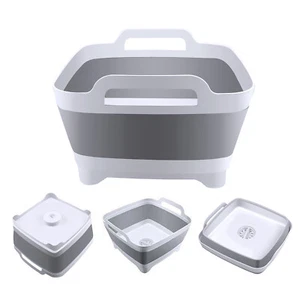 Lavabo plegable para platos bañera lavabo colador de drenaje cesta fregadero portátil - Imagen 1 de 10