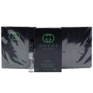 GUCCI GUILTY BLACK POUR HOMME EDT 1.5ml .05fl oz x 12 COLOGNE SPRAY SAMPLES - Picture 1 of 1