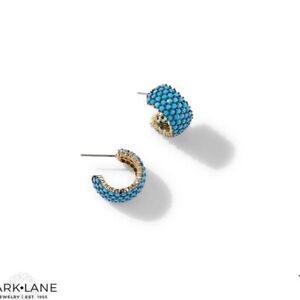 BNIB RETIRED SOLD OUT Park Lane Highlight lobe hugger earrings turquoise reg 140