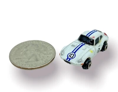 Vintage Micro Machines Jaguar E-Type Lightweight Coupe Racing 10 White XKE  - Image 1 of 4