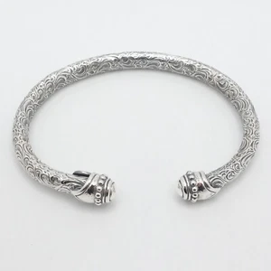 SCOTT KAY Sterling Silver Filigree 6mm Cuff Bracelet Size 6.5" Wrist - Picture 1 of 10