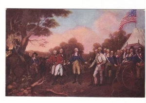 Kapitulation von Burgoyne, John Trumbull, Saratoga, antike Reynolds Kunst Postkarte - Bild 1 von 2