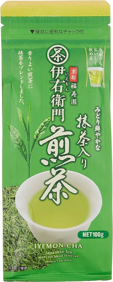 Japanese Green Tea Iyemon Cha Matcha Blend Sencha 100g From Japan