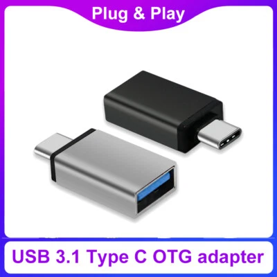 USB-C 3.1 Type C Male to USB 3.0 Type A Female OTG Adapter Converter Cable Black - Image 1 of 4