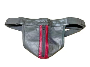 Deportistas con cremallera de cuero para hombre a rayas negras y borgoña de cuero blanco #52 - Imagen 1 de 3