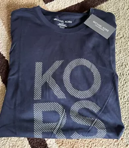 MICHAEL KORS HERREN BLAU LOUNGEWEAR RUNDHALSAUSSCHNITT KURZARM T-SHIRT GRÖSSE M. NEU MIT ETIKETT - Bild 1 von 7