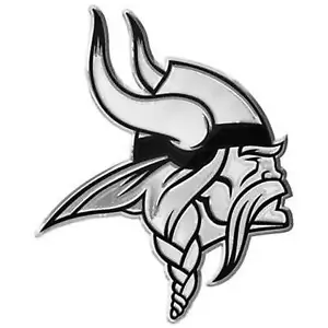Minnesota Wikinger Premium Solid Metall Logo Lkw Emblem Aufkleber Chrom Auto NFL - Picture 1 of 1