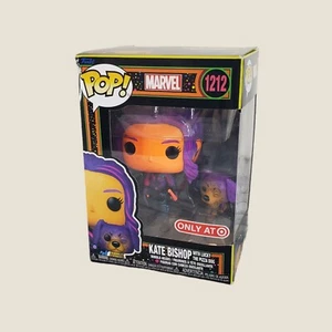 Funko Pop! Exclusive Marvel Kate Bishop With Lucky Black Light #1212 - Brand New - Picture 1 of 6