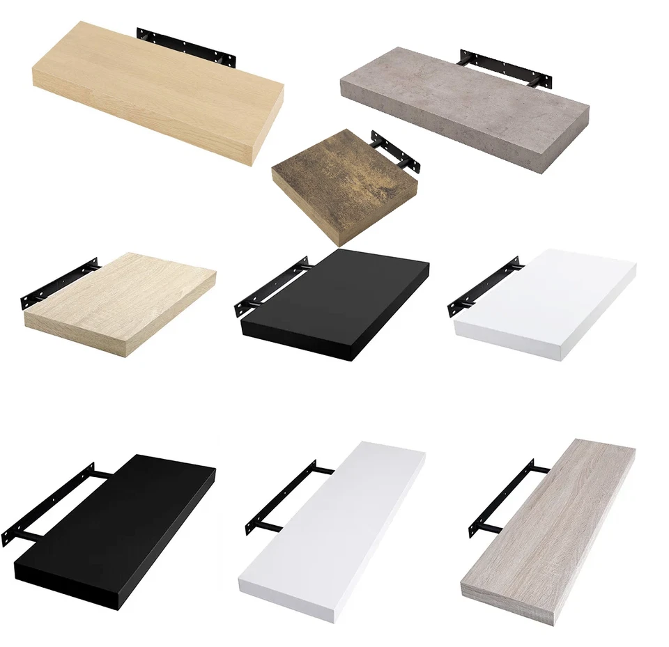 Wandregal Wandboard Hängeregal Bücherregal Schweberegal MDF Holz Auswahl - Bild 1 von 1