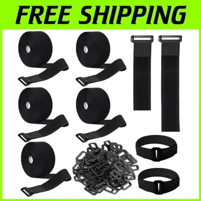 16 Ft 2 Inch Wide Nylon Hook & Loop Straps - 5 Sets - Image 1 of 4