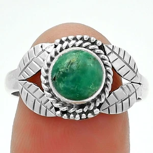 Anillo de plata de ley 925 de jaspe larsonita natural s.8,5 joyería R-1387 - Imagen 1 de 5