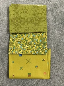 Alison Glass Andover Fabrics Sun Print 3 Fat Quarters Tuesday Crochet Trinkets - Picture 1 of 6