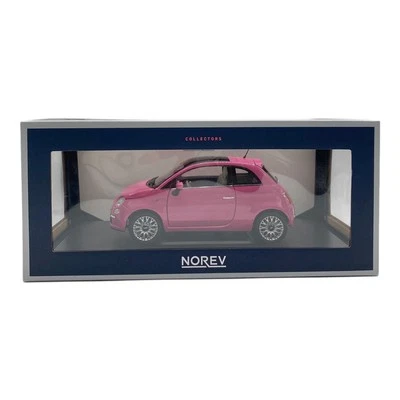 NOREV 1/18 Fiat 500 Pink Diecast Model Car Mint Condition JAPAN - Image 1 of 4