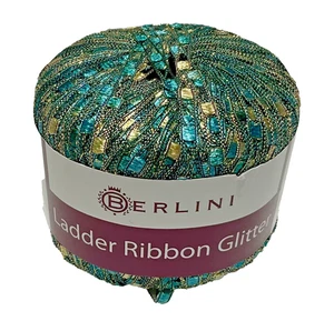 Berlin’s Leiterband Glitzergarn gold grün Farbe 68 68 Gramm - Bild 1 von 4