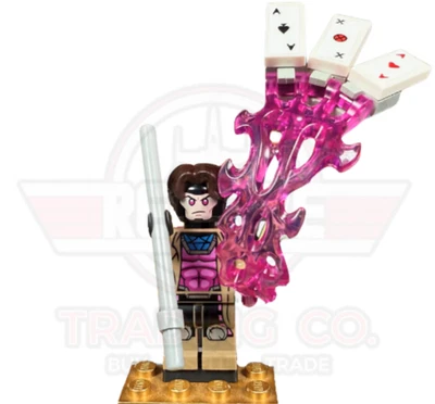 New Never Assembled Lego Marvel Gambit Minifigure with Stickers on Sheet sh0994 - Image 1 of 4