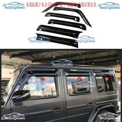 W464 Rain Windows Visor Guard For Mercedes Benz G class G500 G63 G550 19-24 6pcs Foto 1 de 4